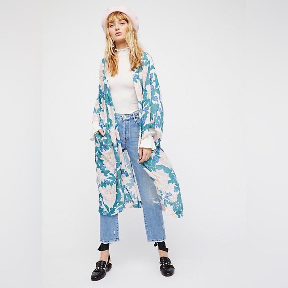 🌸LIKE NEW🌸 Free People If You Say So Floral Kimono Size L
